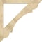Ekena Millwork Olympic Traditional Rough Sawn Bracket w/ Offset Brace, Douglas Fir, 6"W x 48"D x 48"H BKT0604X48X48OLY01RDF - alternate 2